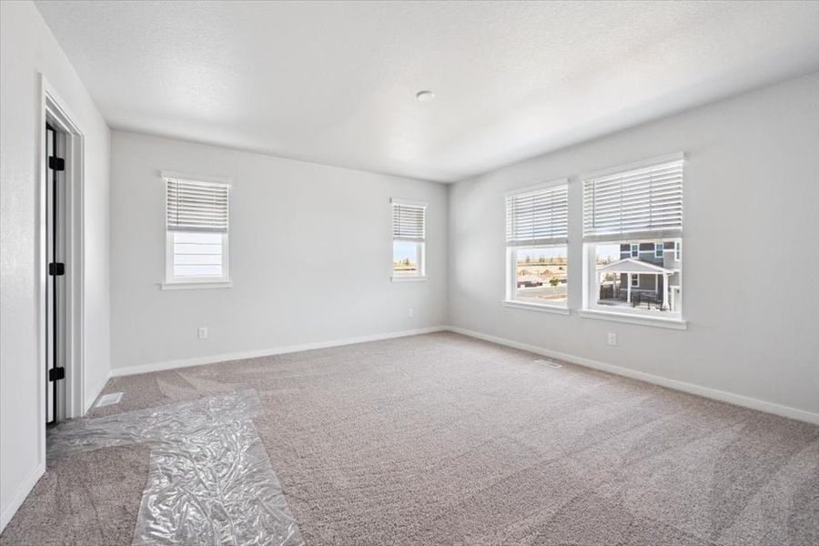 A room with a rug and a rug.