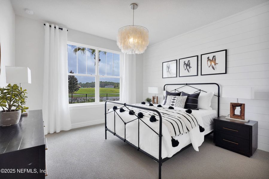 Furnished interior view inside a new home in Del Webb Wildlight, Yulee (Image 12).