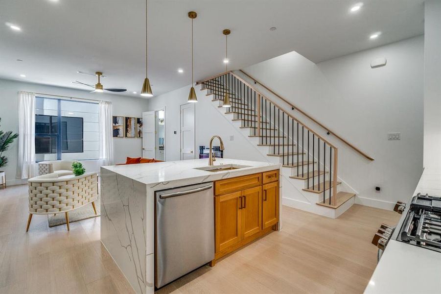Furnished interior view inside a new home in , Dallas (Image 6).
