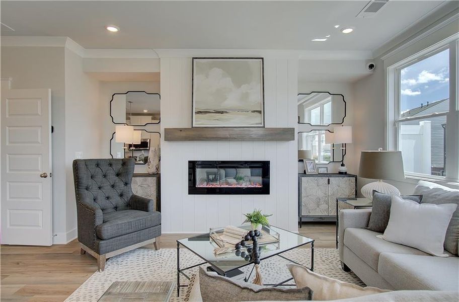 Furnished interior view inside a new home in The Towns at Auburn Station East, Auburn (Image 12).