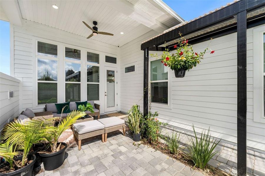 Exterior details and patio area of a home in Oakmont, Gainesville (Image 37). Exterior details and patio area of a home in Oakmont, Gainesville (Image 37).