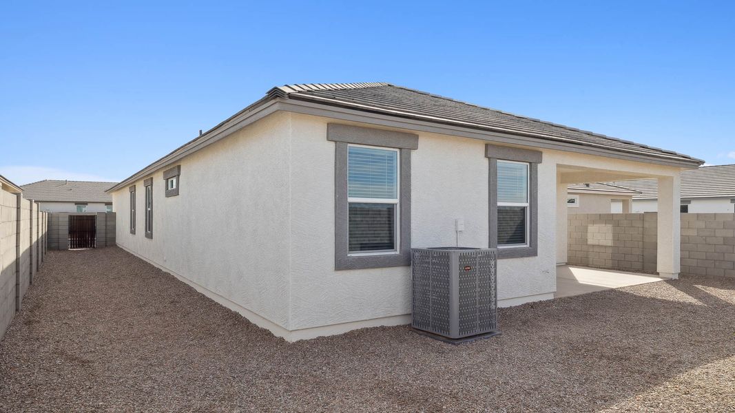 Exterior details and patio area of a home in Copper Falls, Buckeye (Image 19).