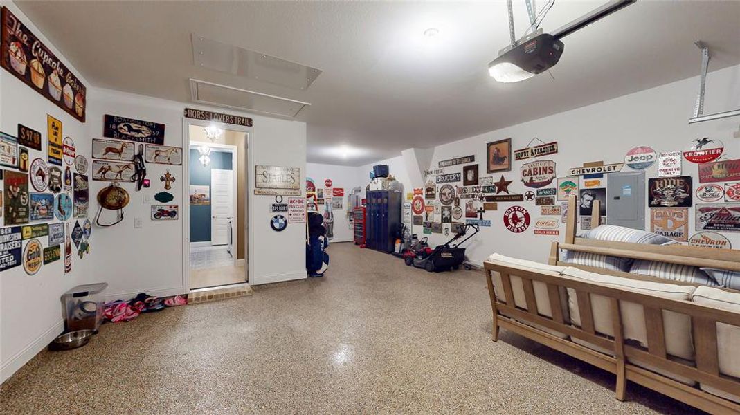 Epoxy flooring 8' utility door