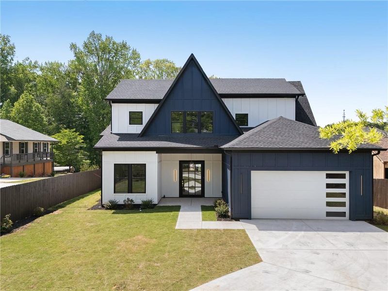 Front exterior of a new home in , Acworth, GA, highlighting curb appeal (Image 25).