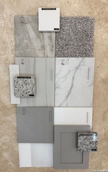 Sample of building materials used in homes in Jordan's Ranch, San Antonio (Image 29).