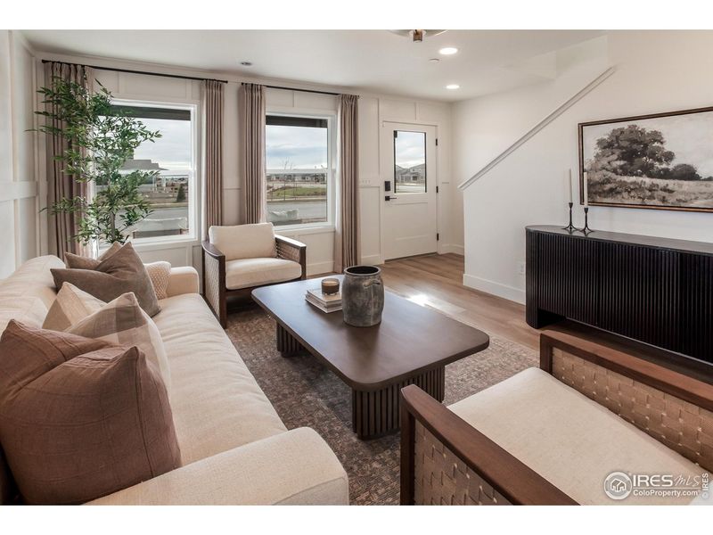 Furnished interior view inside a new home in Prairie Song Story Collection - Single Family Homes, Windsor (Image 8).