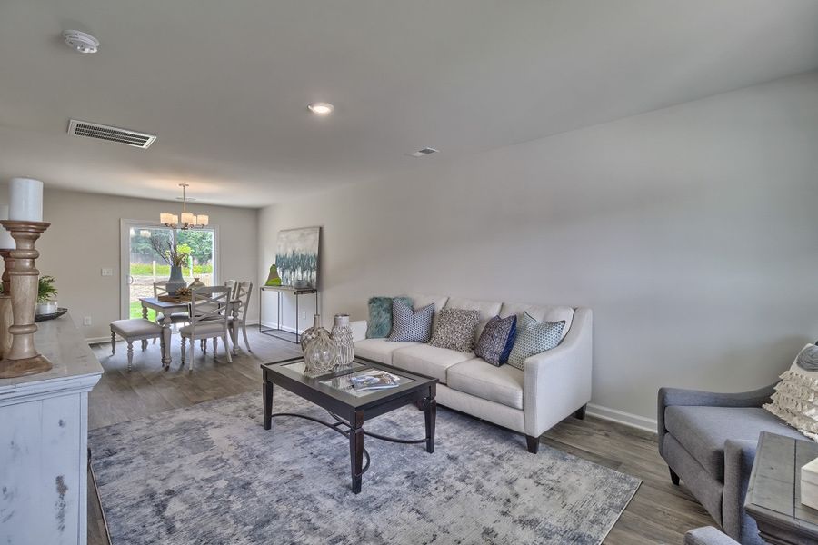 Furnished interior view inside a new home in South Welcome, Greenville (Image 6). Furnished interior view inside a new home in South Welcome, Greenville (Image 6).