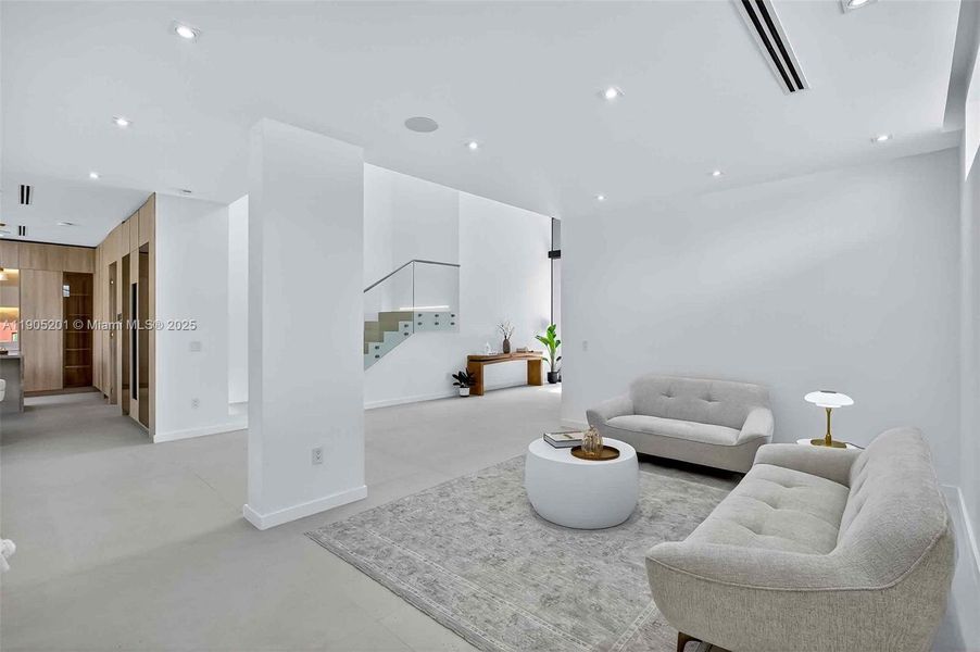 Furnished interior view inside a new home in , Miami Beach (Image 33). Furnished interior view inside a new home in , Miami Beach (Image 33).