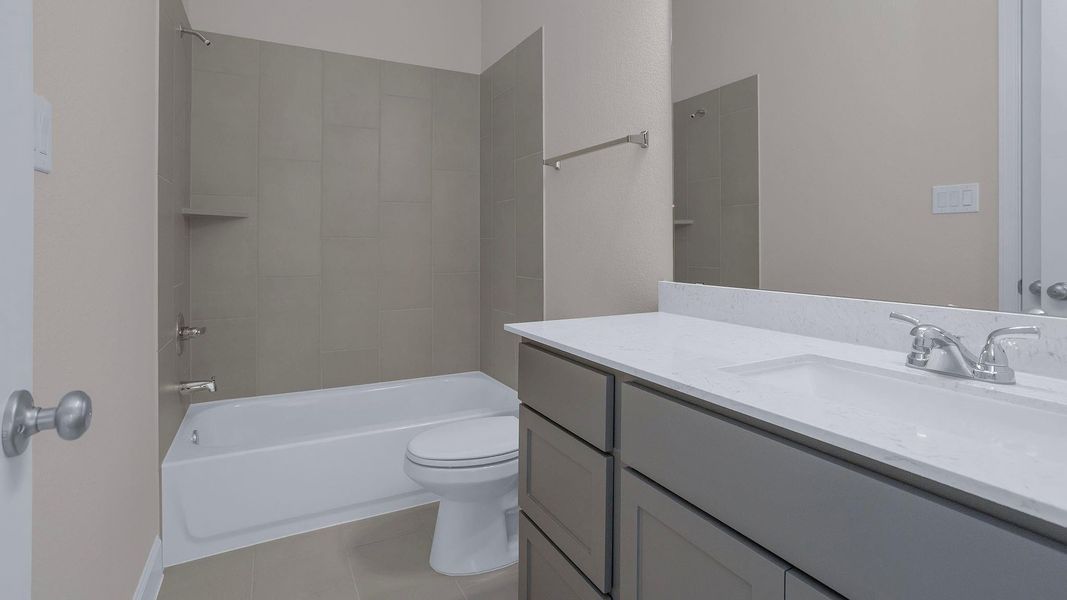 Furnished interior view inside a new home in Grand Central Park 50', Conroe (Image 4). Furnished interior view inside a new home in Grand Central Park 50', Conroe (Image 4).