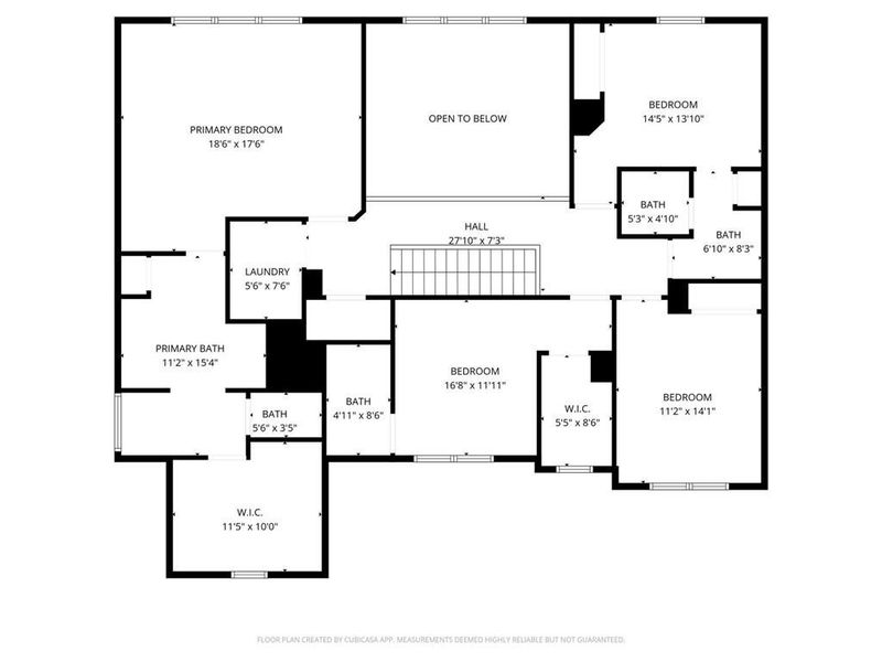 2D floor plan layout of this home in Ellorie Estates, Dawsonville, GA (Image 6).
