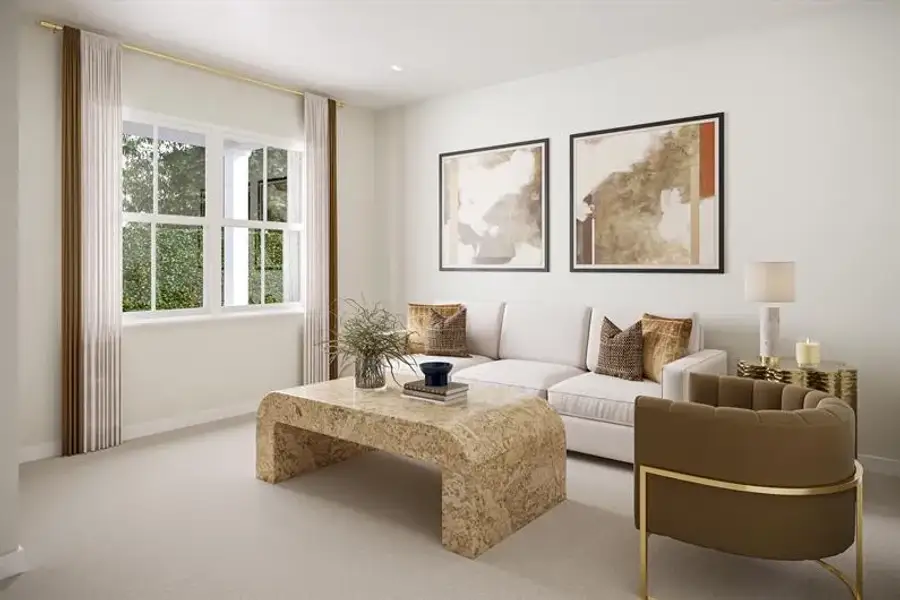 Representative furnished interior of a home built from the Sullivan by Ryan Homes in Kelton, Charlotte (Image 7).