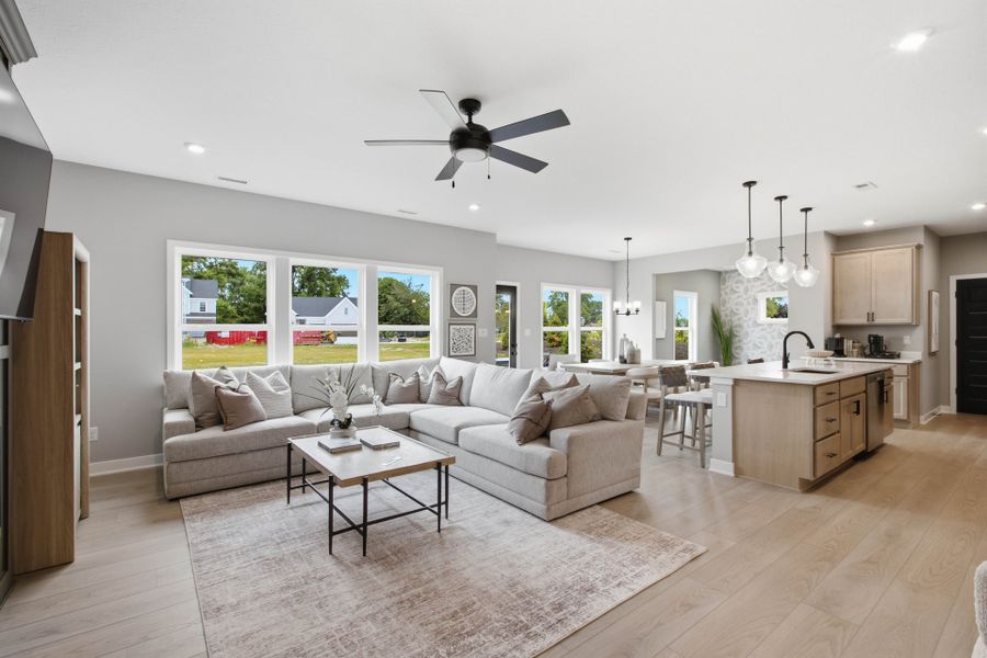 Representative furnished interior of a home built from the Jensen by Fischer Homes in Twin Lakes, Hoschton (Image 8).