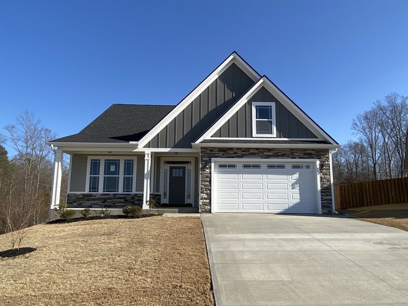 Representative exterior photo of a completed home built from the Addington by Enchanted Homes in Davis Heights, Inman, SC (Image 28).