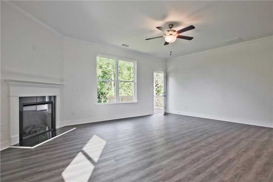 Spacious, unfurnished interior of a new home in Clark Farms, Flowery Branch (Image 44). Spacious, unfurnished interior of a new home in Clark Farms, Flowery Branch (Image 44).