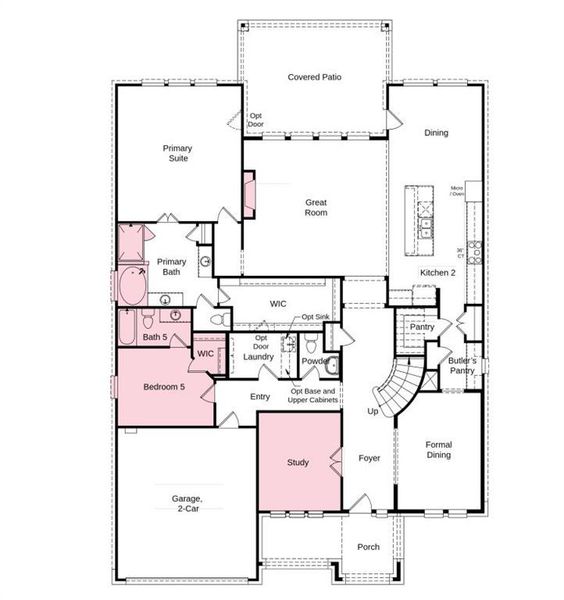 Additional Highlights Include: Study in place of flex, secondary bedroom and full bathroom in place of tandem, drop-in tub and mud set shower at primary bath. Additional Highlights Include: Study in place of flex, secondary bedroom and full bathroom in place of tandem, drop-in tub and mud set shower at primary bath.