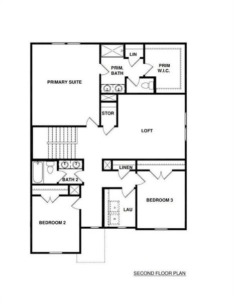 2D floor plan layout of this home in Kingsley Creek, Lithonia, GA (Image 3).