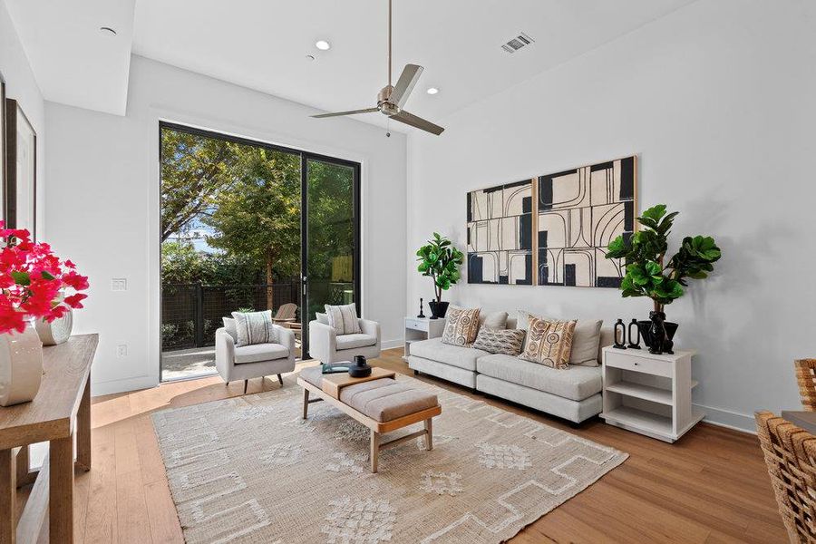 Furnished interior view inside a new home in Bluebonnet Lofts, Austin (Image 14).