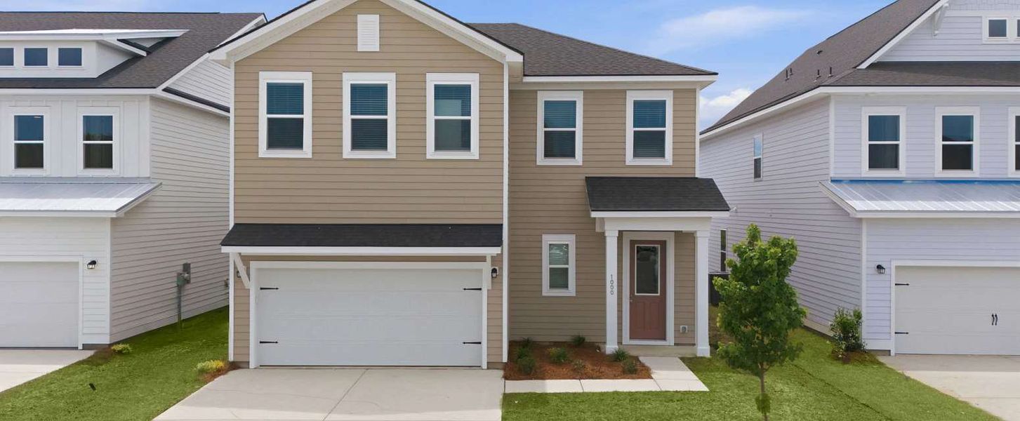 Representative exterior photo of a completed home built from the Zion - Waterway by Ashton Woods in Blue Heron Retreat, Little River, SC (Image 16).
