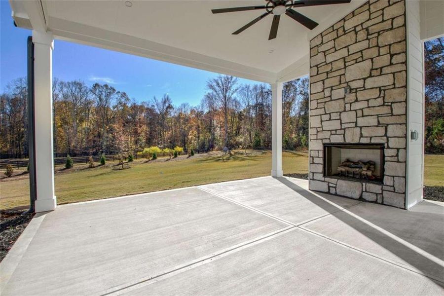 Exterior details and patio area of a home in , Brooks (Image 36).