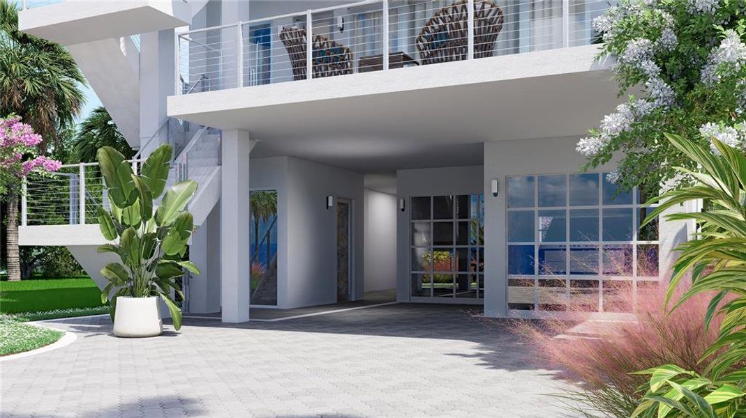 Exterior details and patio area of a home in , New Smyrna Beach (Image 4).