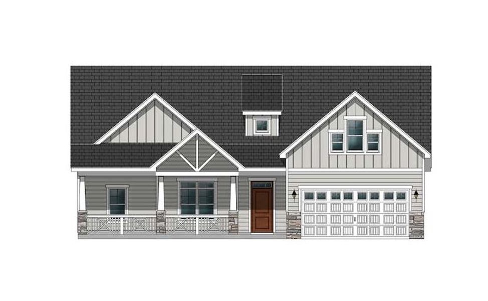 Exterior rendering of this home design in The Preserve at Langston, Winterville, NC (Image 1). Exterior rendering of this home design in The Preserve at Langston, Winterville, NC (Image 1).