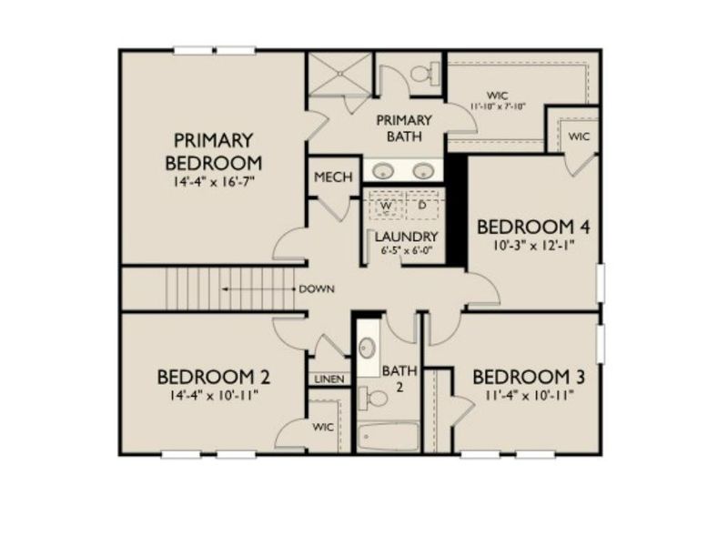 2D floor plan layout of this home in Langston Reserve, Cartersville, GA (Image 5). 2D floor plan layout of this home in Langston Reserve, Cartersville, GA (Image 5).