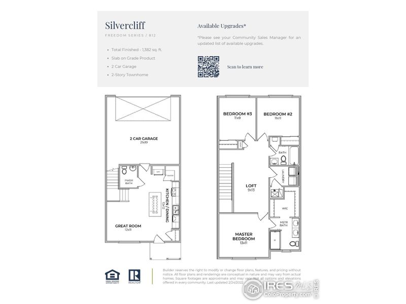 2D floor plan layout of this home in Liberty Draw, Evans, CO (Image 2).