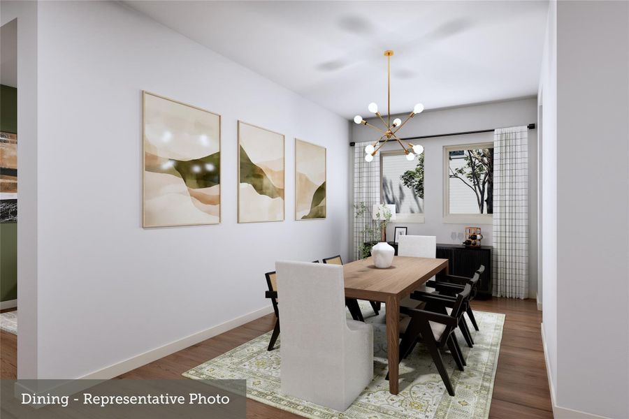 Furnished interior view inside a new home in The Woodlands Hills - Premier Collection, Willis (Image 7).