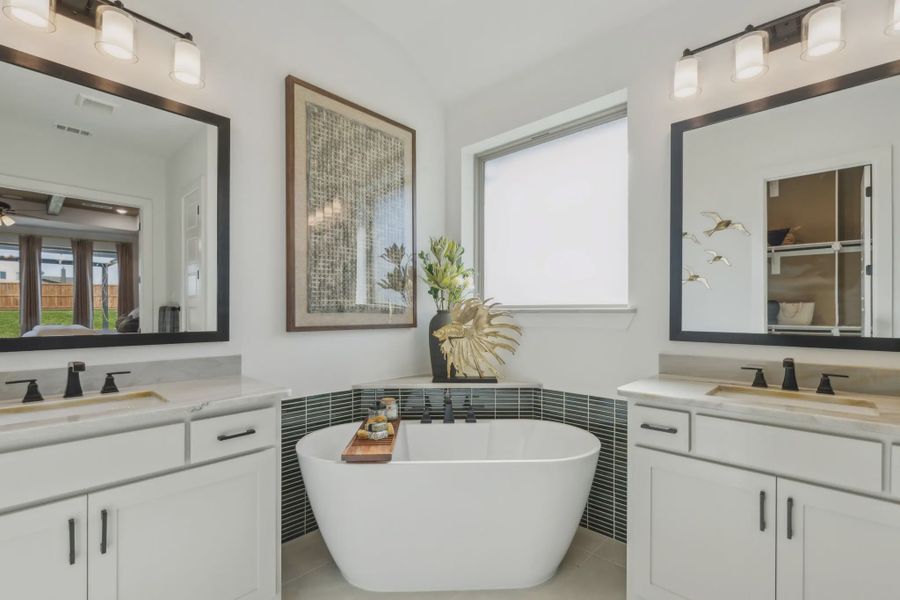 Representative furnished interior of a home built from the Winchester by Chesmar Homes in Lakeview Heights, Azle (Image 10).