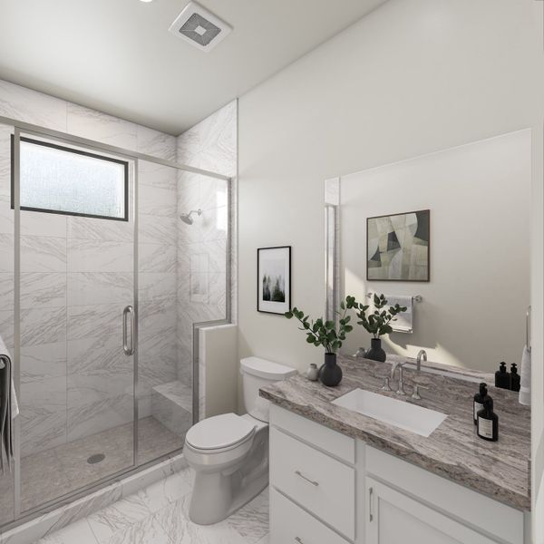 Representative furnished interior of a home built from the Salerno by Tri Pointe Homes in Woodson’s Reserve, Spring (Image 9).