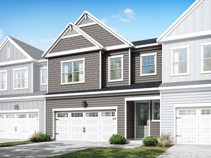 Representative exterior photo of a completed home built from the Silas by Tri Pointe Homes in The Townes at Willow Park, Cary, NC (Image 18).