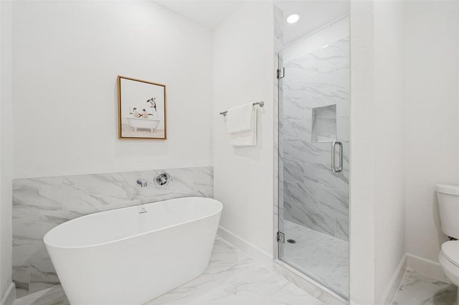 Furnished interior view inside a new home in , The Colony (Image 12).