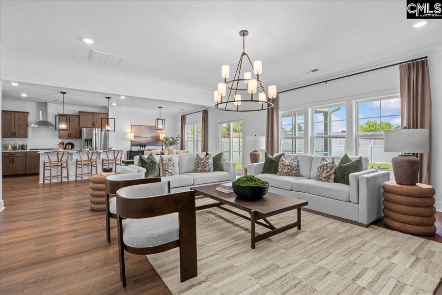 Furnished interior view inside a new home in Boykin Hills, Chapin (Image 8).