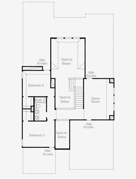 2D floor plan layout of this home in Hulen Trails, Fort Worth, TX (Image 3).
