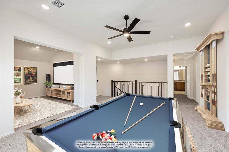 Furnished interior view inside a new home in Mockingbird Hills 60-65, Joshua (Image 12).