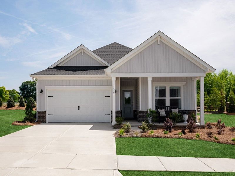Representative exterior photo of a completed home built from the Chandler Basement by Meritage Homes in Oxford Station, Salisbury, NC (Image 1).