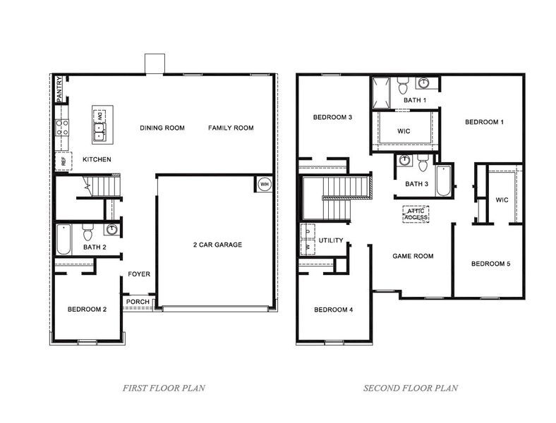 2D floor plan layout for the Dawson by D.R. Horton in Westward Pointe, Sealy, TX (Image 3). 2D floor plan layout for the Dawson by D.R. Horton in Westward Pointe, Sealy, TX (Image 3).