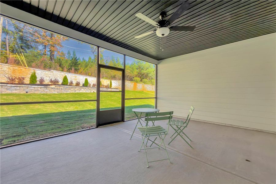 Exterior details and patio area of a home in Edwards Ridge, Central (Image 20).