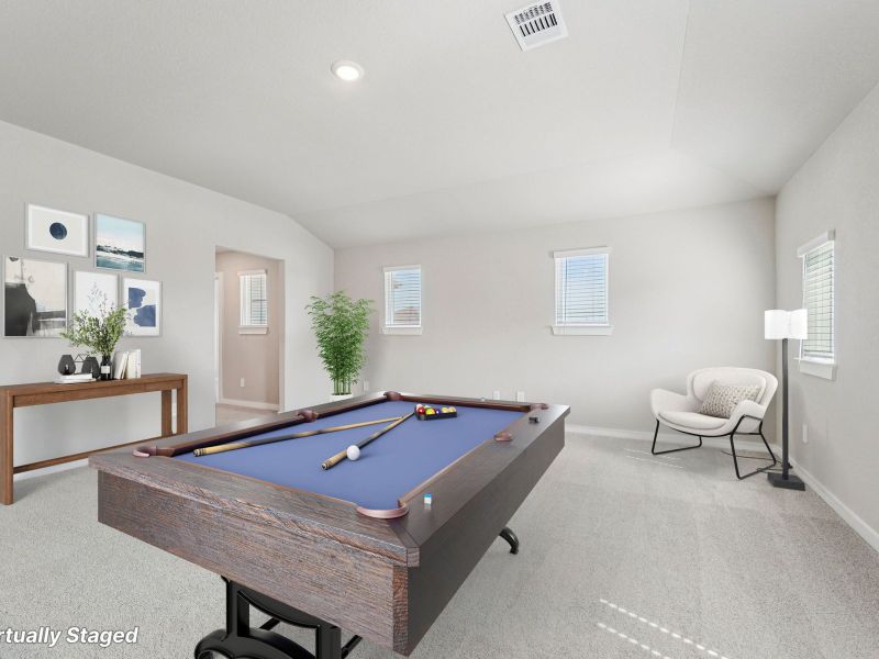 Furnished interior view inside a new home in Heights of Barbers Hill, Mont Belvieu (Image 10).