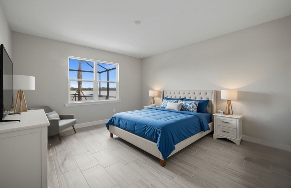 Furnished interior view inside a new home in Del Webb Oak Creek, North Fort Myers (Image 5).