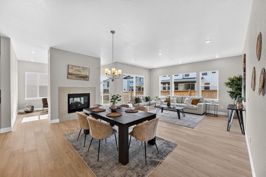 Furnished interior view inside a new home in Trailstone, Arvada (Image 10).