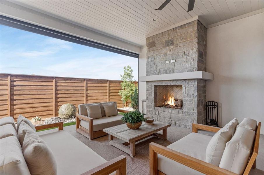 Cozy outdoor fireplace Cozy outdoor fireplace