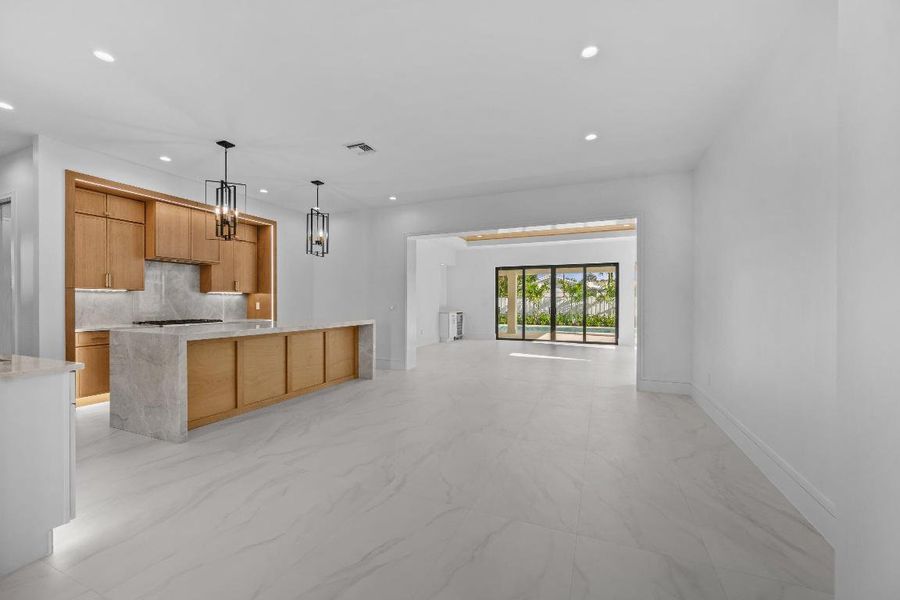 Spacious living and dining space