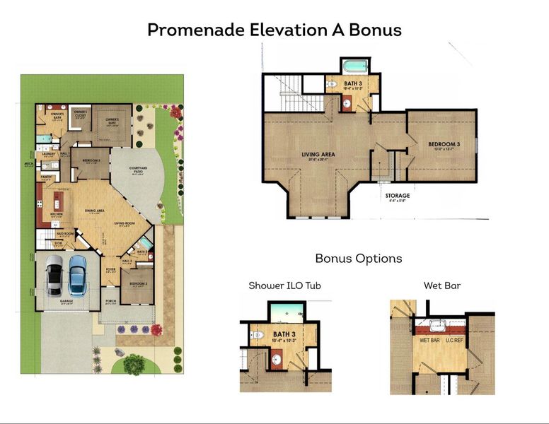 2D floor plan layout for the Promenade by Epcon Communities in Chipeta Hollows, Grand Junction, CO (Image 5).