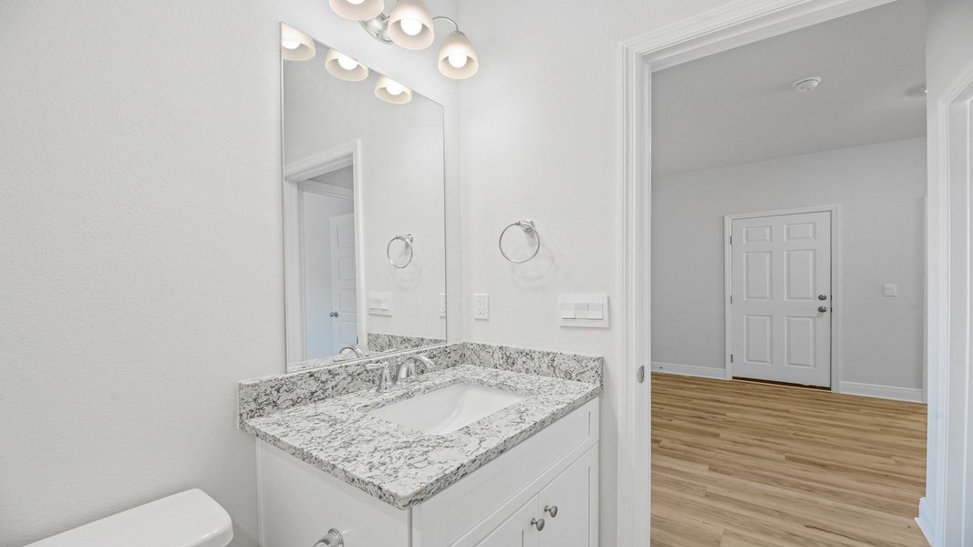 Representative furnished interior of a home built from the The Hawthorne by D.R. Horton in Meadows at Rehwinkel, Crawfordville (Image 7).
