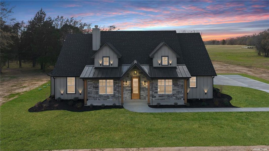 Front exterior of a new home in , Mabank, TX, highlighting curb appeal (Image 2). Front exterior of a new home in , Mabank, TX, highlighting curb appeal (Image 2).
