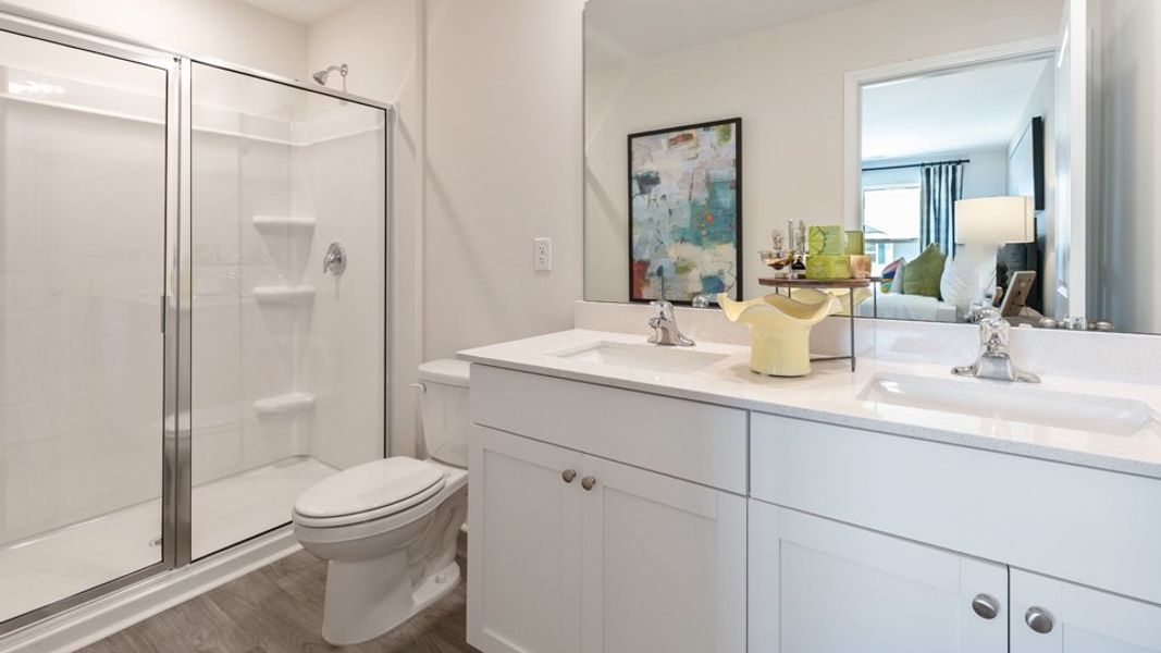 Furnished interior view inside a new home in The Townes at Ridgewood Farms, Winterville (Image 19).