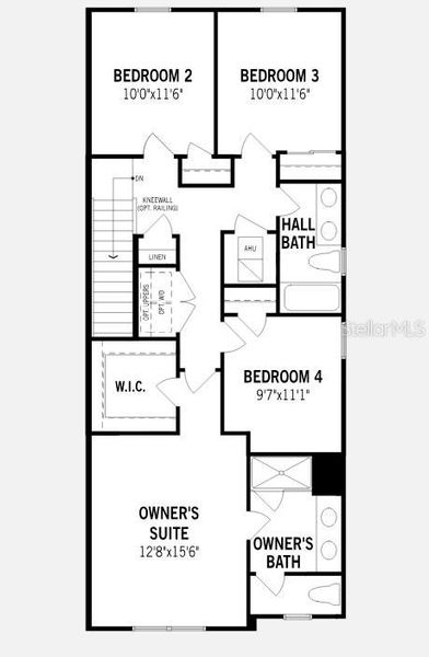2D floor plan layout of this home in , Orlando, FL (Image 3).
