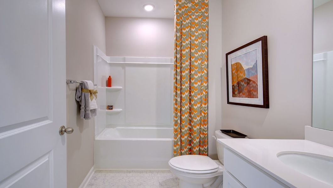 Furnished interior view inside a new home in Tap Root Farms, Fletcher (Image 27).