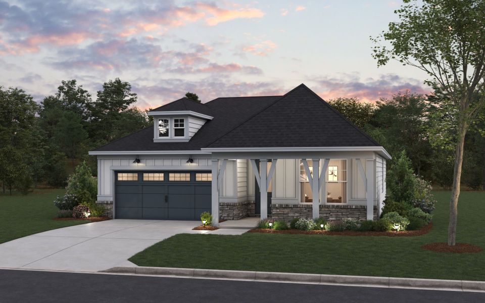 Representative exterior photo of a completed home built from the Cedar by Pulte Homes in Everhour, Newnan, GA (Image 7).